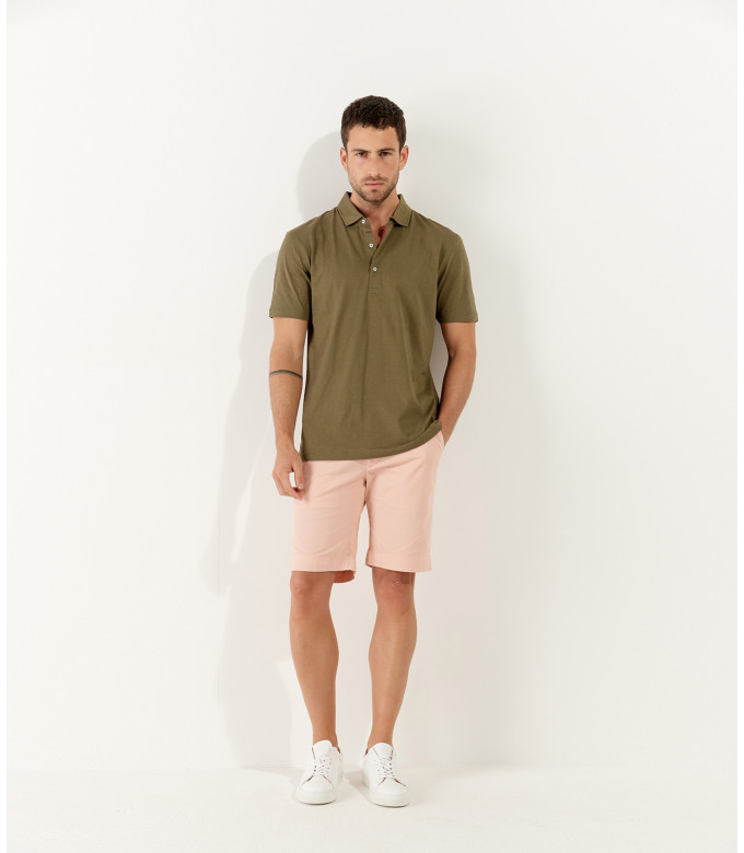 WESTON - Cotton jersey polo shirt, red