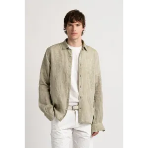 Plain kaki color long sleeves shirt for men | Quality brand Europann