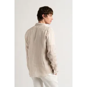 Plain beige color long sleeves shirt for men | Quality brand Europann