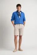 JONAS - Plain linen shirt royal blue