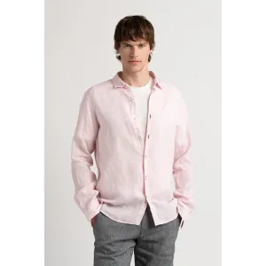 Chemise Homme manches longues unie rose slimfit|Europann