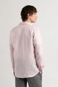 Plain pink color long sleeves shirt for men | Quality brand Europann