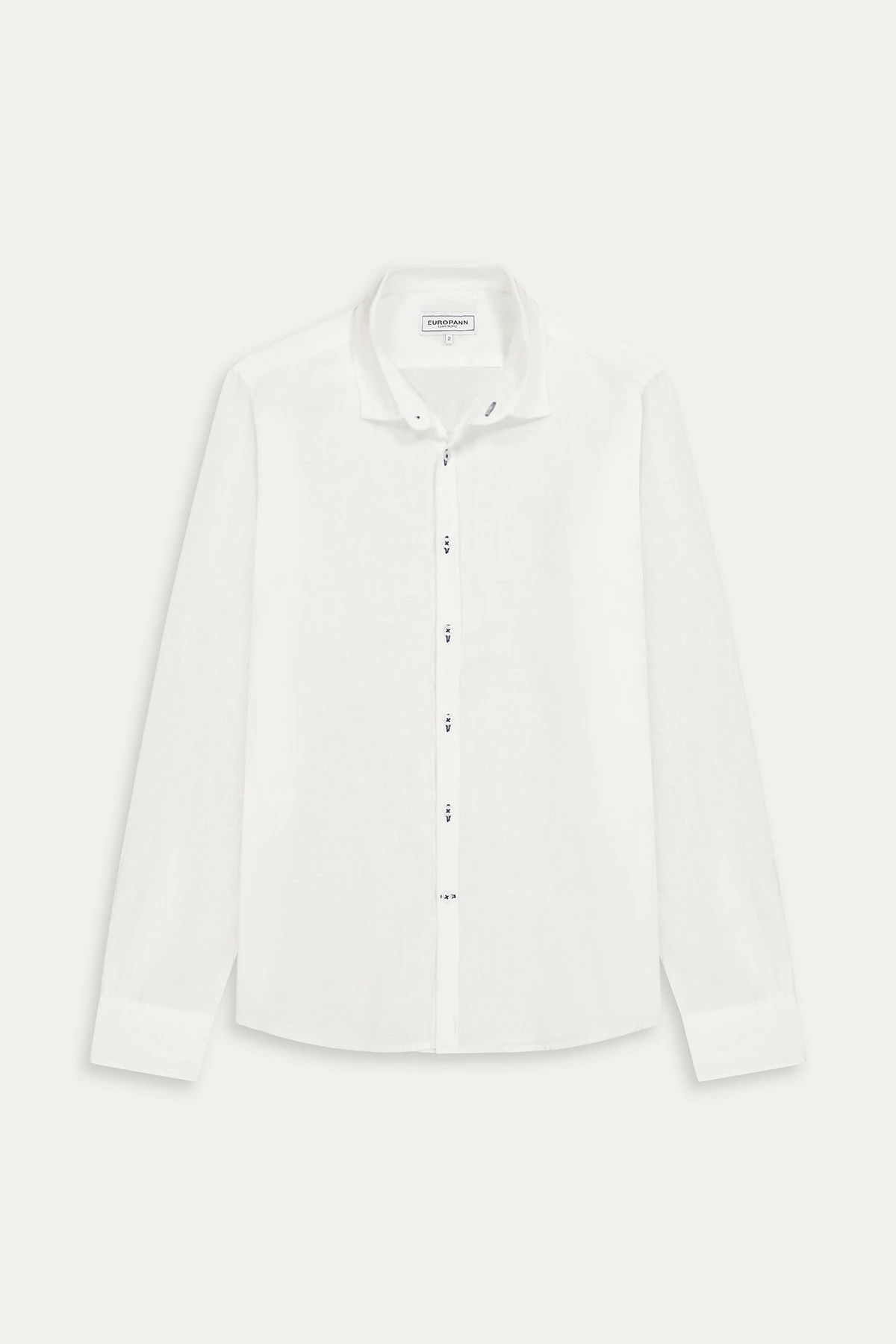 Chemise Homme manches longues unie blanche slimfit|Europann