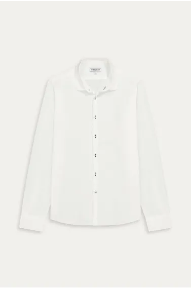 Plain white color long sleeves shirt for men | Quality brand Europann