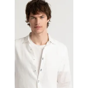 Plain white color long sleeves shirt for men | Quality brand Europann