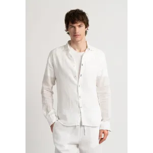 Chemise Homme manches longues unie blanche slimfit|Europann