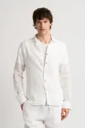 Plain white color long sleeves shirt for men | Quality brand Europann