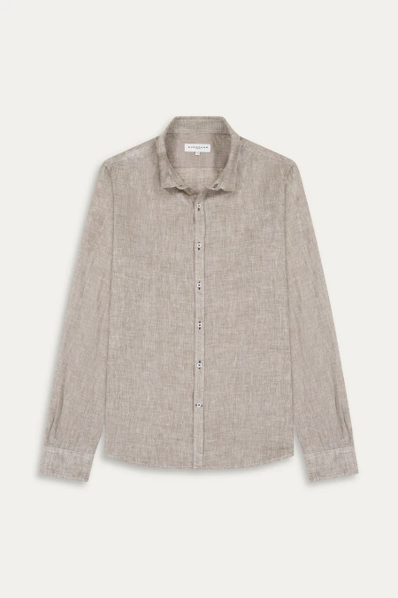JONAS - Linen shirt taupe