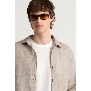 JONAS - Linen shirt taupe