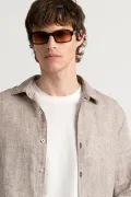 JONAS - Linen shirt taupe