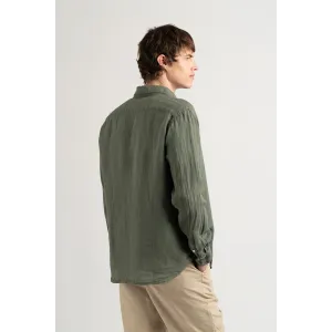 DIVA - Plain linen shirt bronze