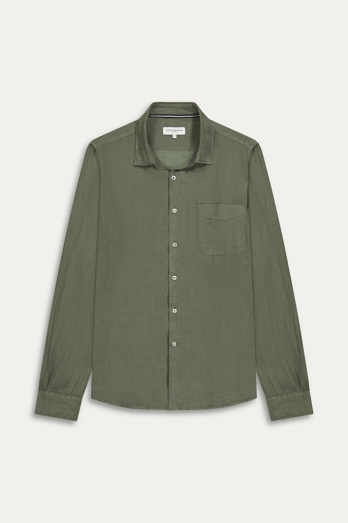 DIVA - Plain linen shirt bronze