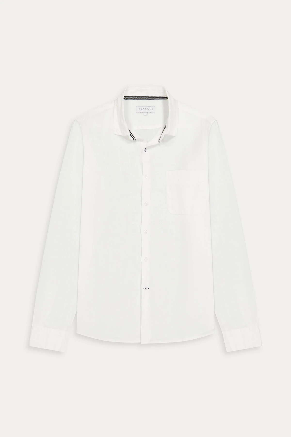 Chemise Homme unie blanche coupe ajustée|Marque de qualité - Europann