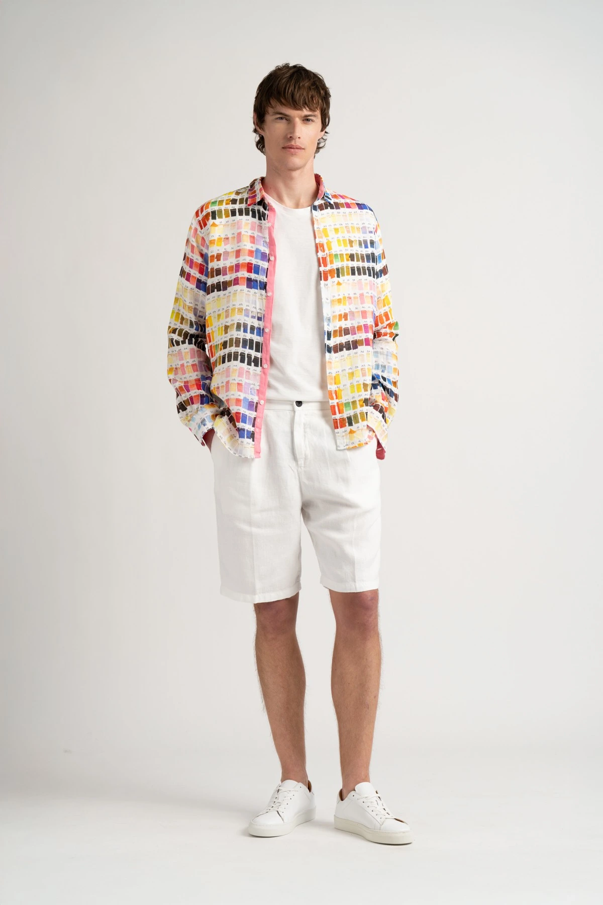 Pink pantone linen shirt Ross|  Quality brand Europann