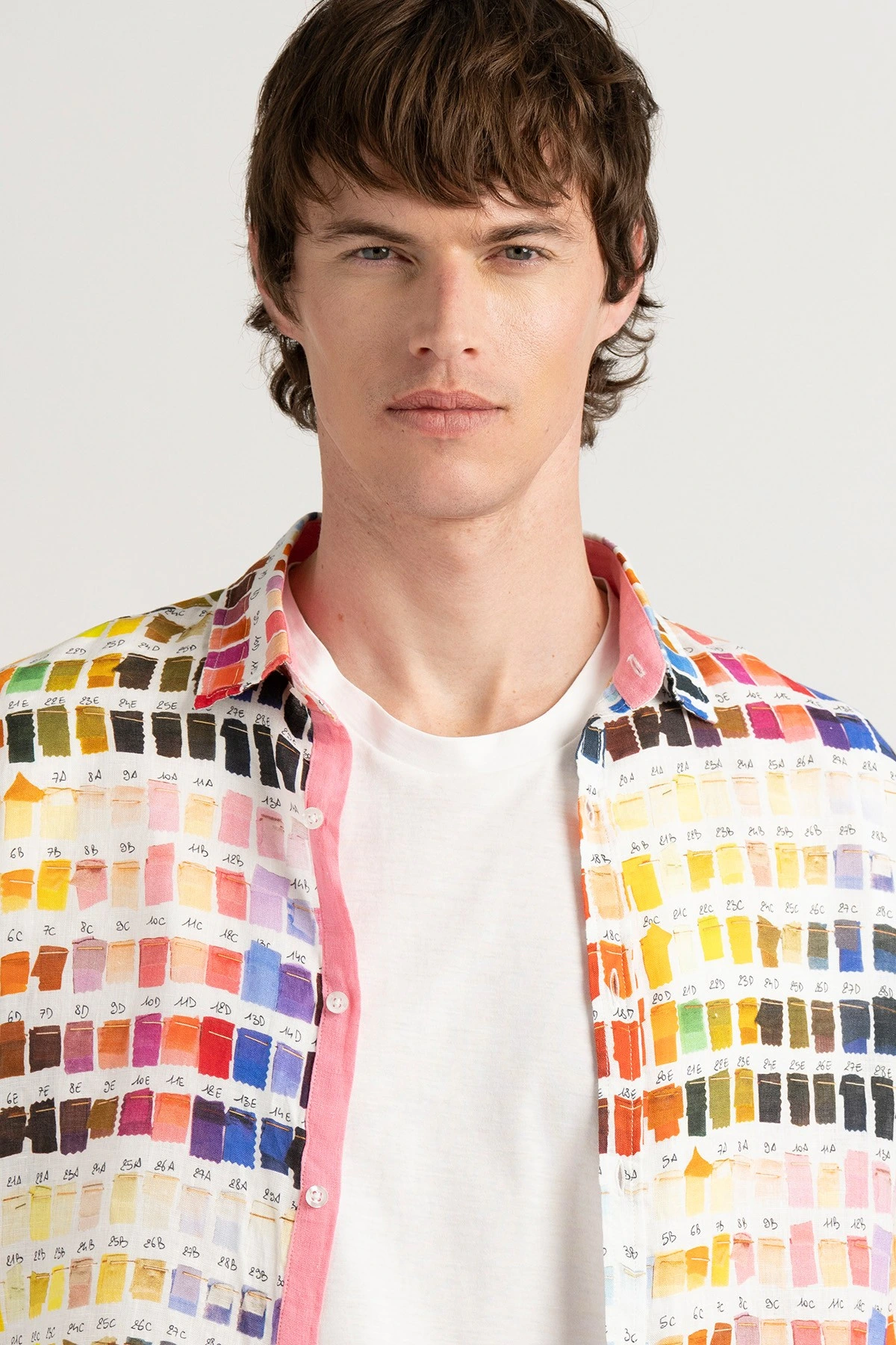 Pink pantone linen shirt Ross|  Quality brand Europann