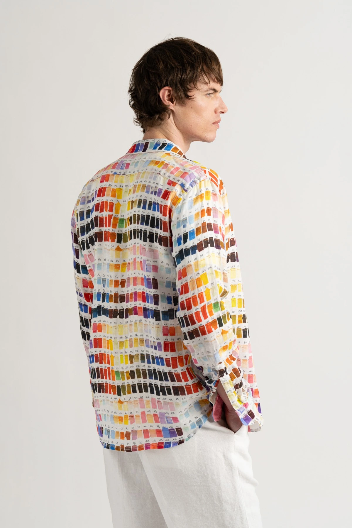 Chemise couleurs pantone Ross rose en lin|Marque de qualité - Europann