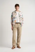 PLAYA - Linen shirt ecru St Tropez print ecru