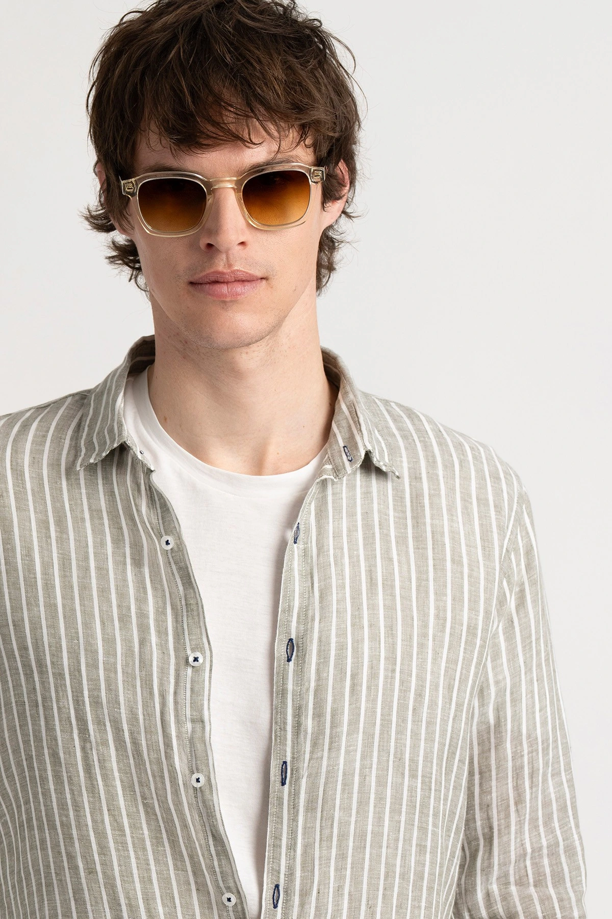 Chemise homme rayures blanche coupe ajustée|Marque de qualité -Europann 