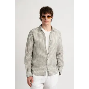 Chemise homme rayures blanche coupe ajustée|Marque de qualité -Europann 