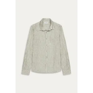 Chemise homme rayures blanche coupe ajustée|Marque de qualité -Europann 