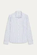 Men's striped white linen shirt |Quality brand Europann