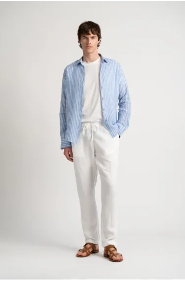 Chemise Homme rayures bleu coupe ajustée|Marque de qualité -Europann