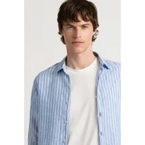 Chemise Homme rayures bleu coupe ajustée|Marque de qualité -Europann