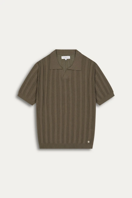 ELIH - Fine knit polo khaki