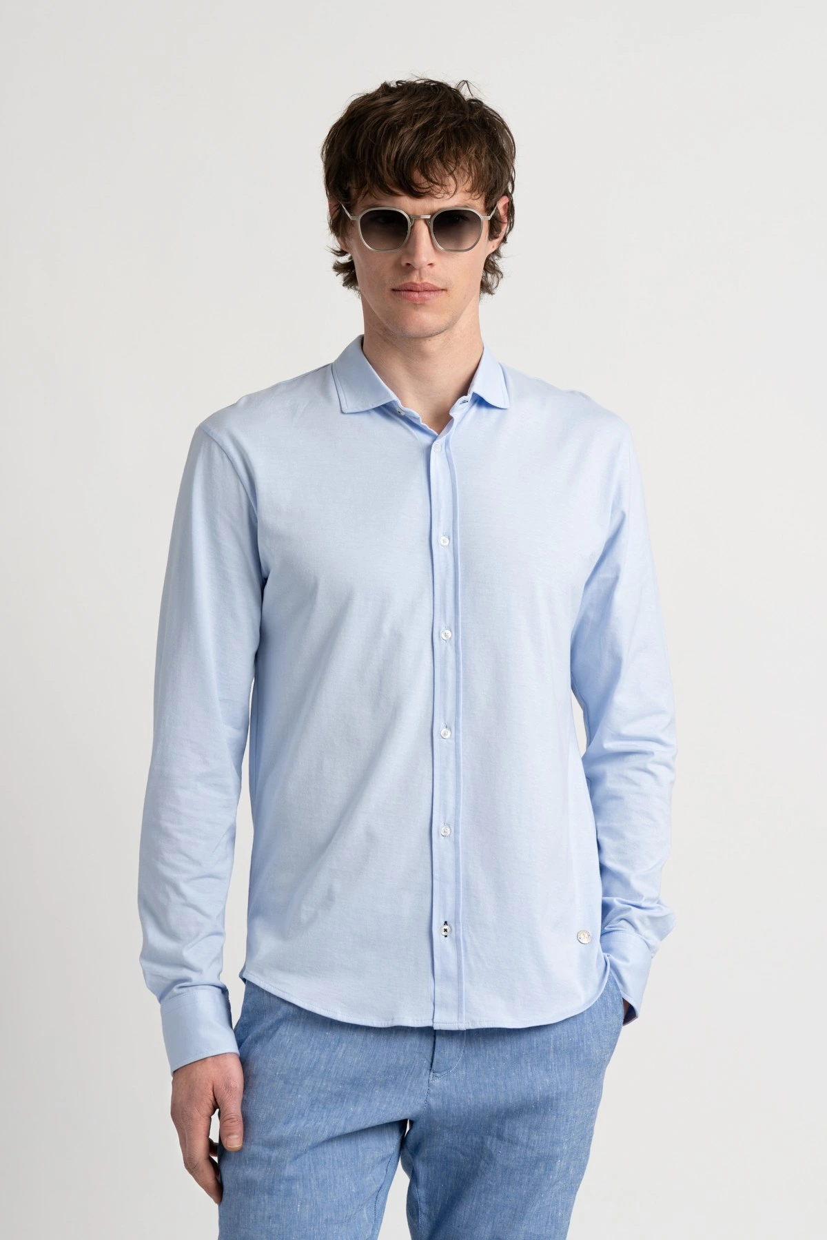 Chemise manches longues jersey slim fit |Marque de qualité - Europann