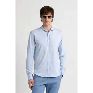 Sky blue color long sleeves shirt for men | Quality brand Europann