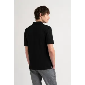 Black color short sleeves polo for men | Quality brand Europann 