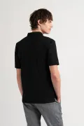 Black color short sleeves polo for men | Quality brand Europann 