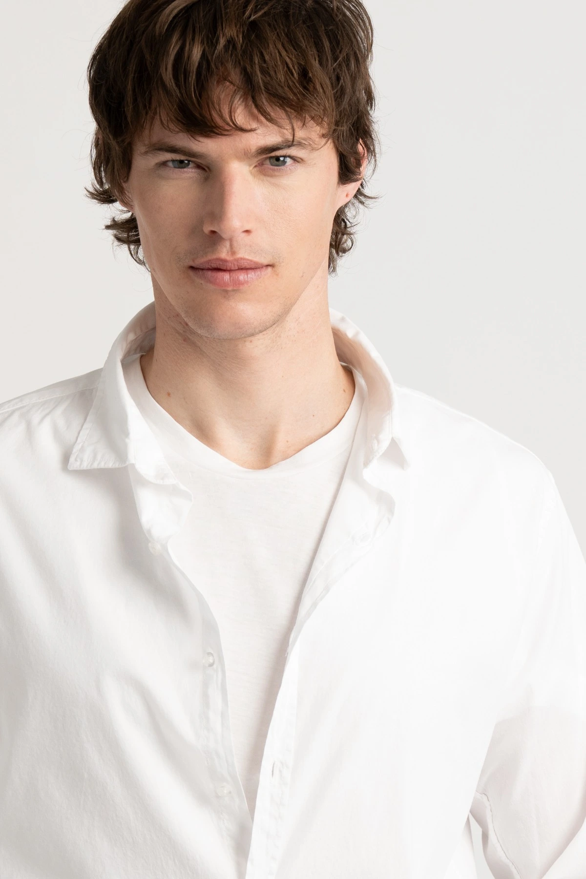 Chemise Homme manches longues unie blanche slimfit|Europann