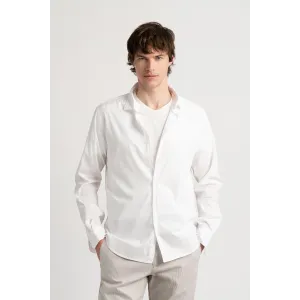 Chemise Homme manches longues unie blanche slimfit|Europann