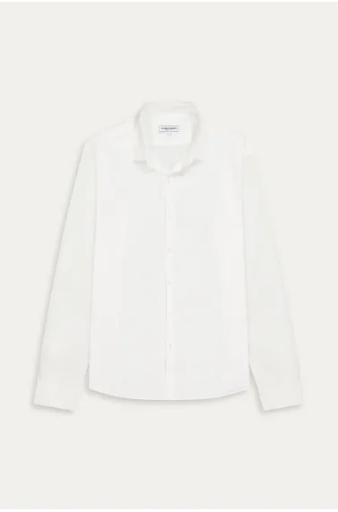 Chemise Homme manches longues unie blanche slimfit|Europann