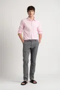 Chemise Homme manches longues unie rose slimfit|Europann