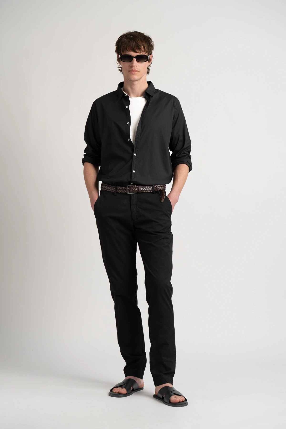Plain black color long sleeves shirt for men | Quality brand Europann 