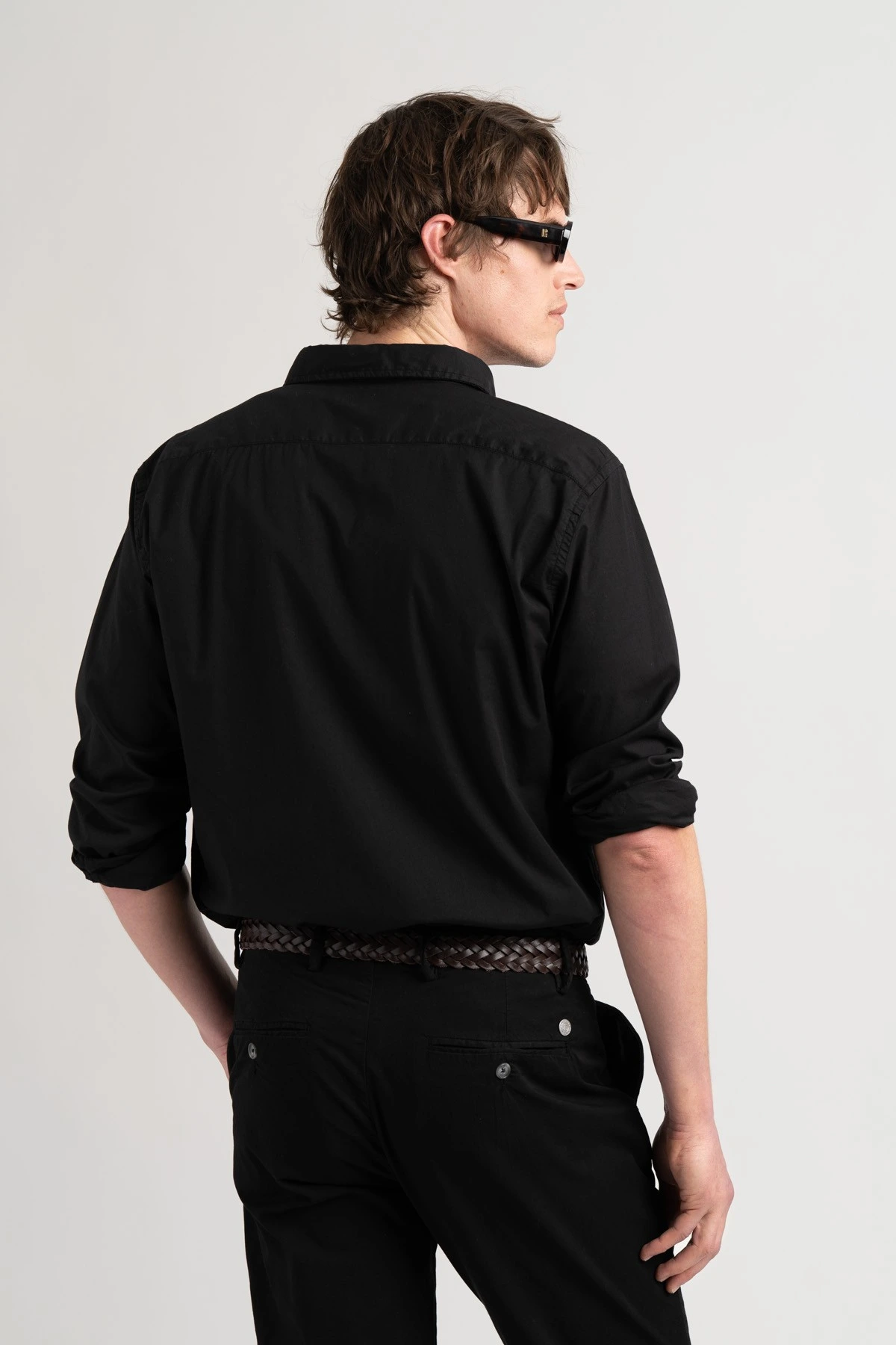 Plain black color long sleeves shirt for men | Quality brand Europann 