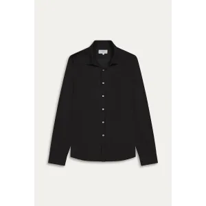 Chemise Homme manches longues unie noire slimfit|Europann 