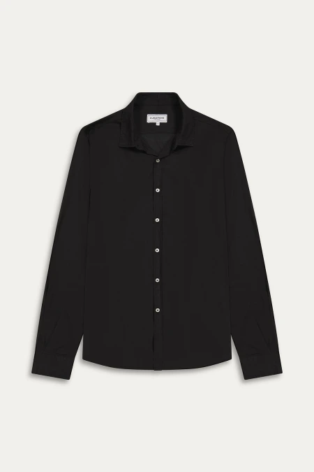 Plain black color long sleeves shirt for men | Quality brand Europann 