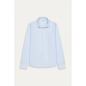 Chemise Homme manches longues unie bleu ciel slimfit|Europann