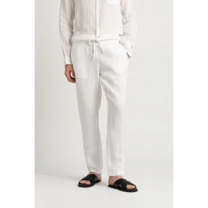 ROMA - White relaxed linen pants