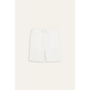 NAPOLI - White relaxed linen shorts