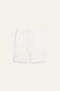 NAPOLI - White relaxed linen shorts