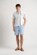 NAPOLI - Sky blue relaxed linen shorts