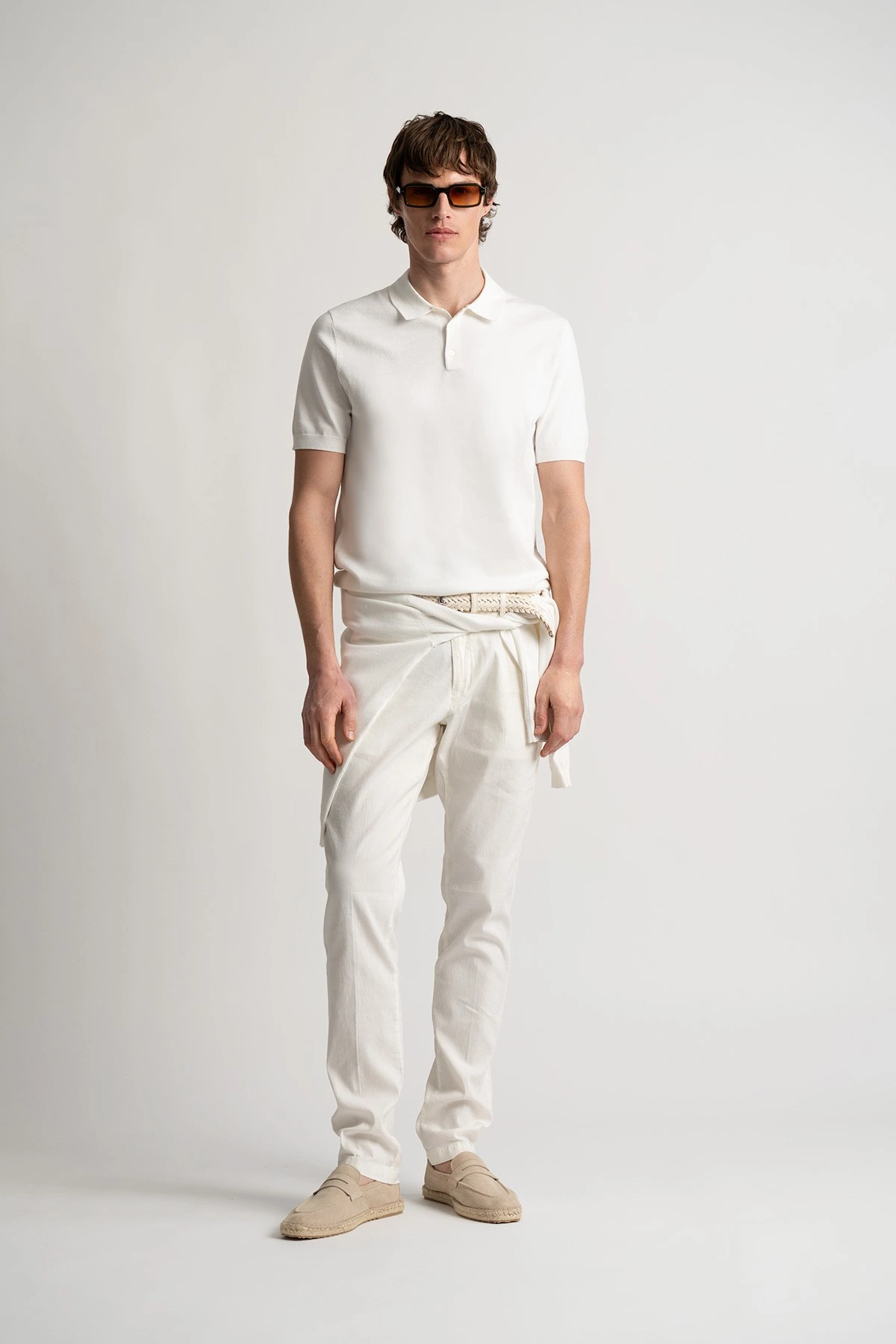 Men's Slim-Fit Marled Linen Chino Pants | Quality Brand - Europann