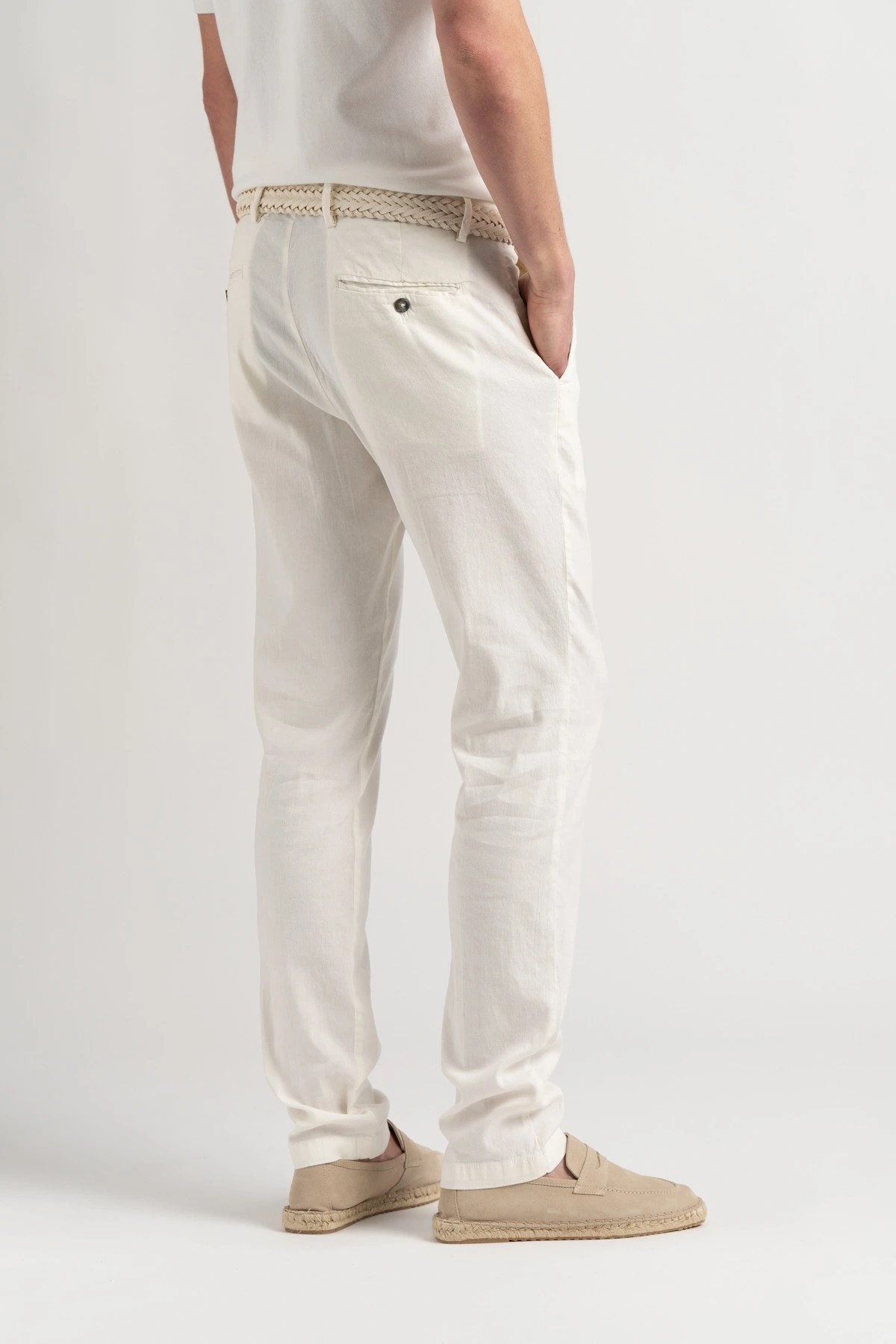 Chinos men's marl linen slim pants |  Quality brand Europann