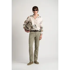 Chinos men's marl linen slim pants |  Quality brand Europann