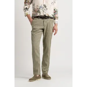 Men's Slim-Fit Marled Linen Chino Pants | Quality Brand - Europann