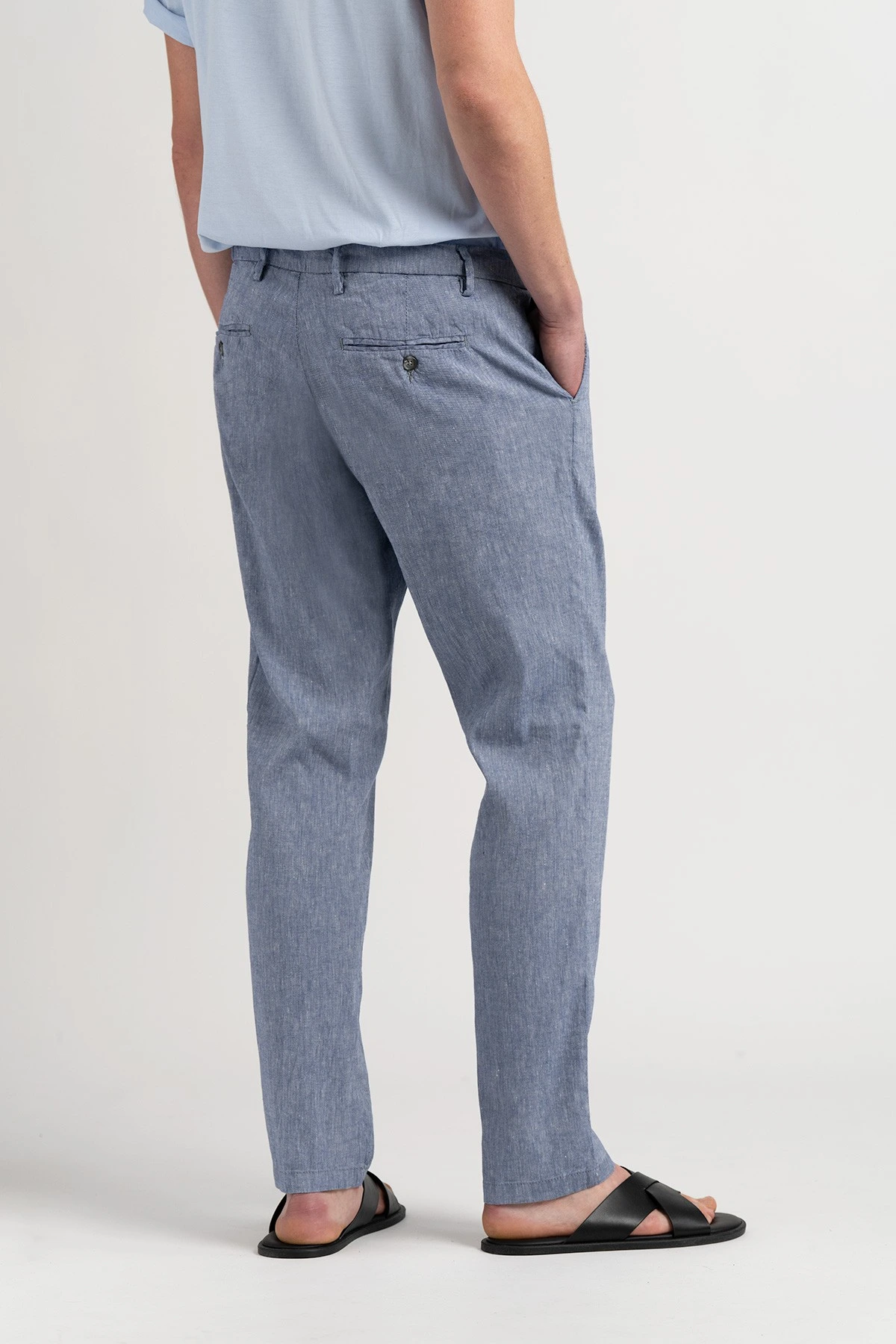 Chinos men's marl linen slim pants |  Quality brand Europann